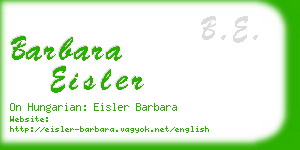barbara eisler business card
